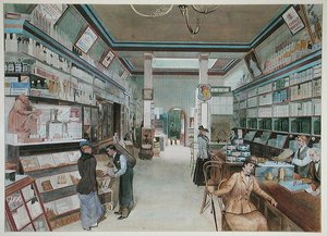 Large Grocery Shop in England, c. 1900 by French School
