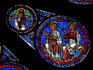 Last Judgement: Two Apostles and an Angel
