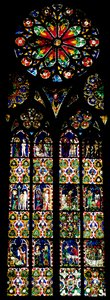 Last Judgement and the Works of Mercy, from the south nave, c.1325 by French School