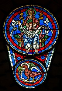 Last Judgement: The Bosom of Abraham with 3 Souls; St John