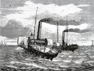 Laying the first submarine cable