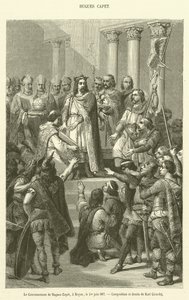 The Coronation of Hugh Capet, Noyon, June 1, 987 by French School