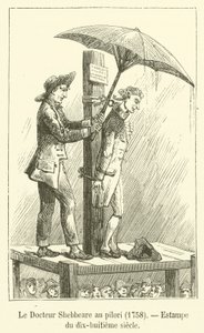 Dr. Shebbeare in the Pillory, 1758, Eighteenth Century Print by French School