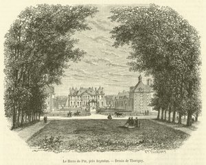 Le Haras du Pin, near Argentan (engraving) by French School
