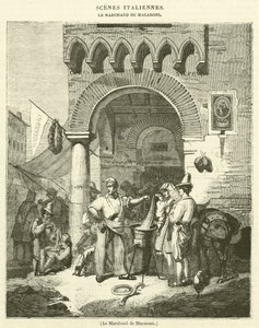 The Macaroni Merchant by French School