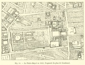 The Palais-Royal in 1652; Fragment of the Gomboust Plan by French School