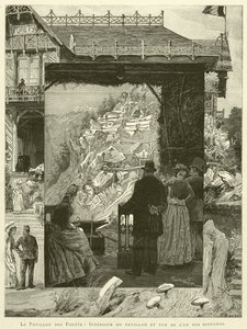 The Pavilion of Forests, Interior of the Pavilion and View of One of the Dioramas by French School