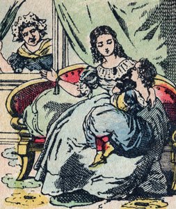 Le Pere Fouettard, french character for the whipping father, legendary figure of folklore punishing the naughty children: his wife, La Mere Fouettard the whipping mother who doesn