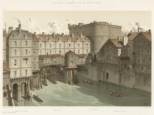 The Petit-Châtelet and Petit-Pont, 1717 by French School
