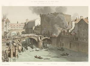 The Petit-Châtelet and Petit-Pont, After the Fire of April 27, 1718