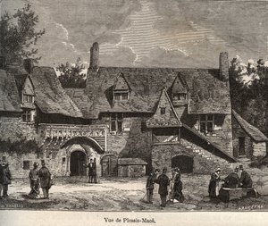 Le Plessis Mace - Maine-et-Loire, region Pays de la Loire - engraving in 