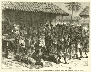 The Arms Trade with the Kaffirs of the Cape (engraving) by French School