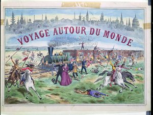 Le Voyage Autour du Monde, cover of a box for a game based on Around the World in 80 Days by Jules Verne