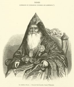 The Catholicos Nerses (engraving) by French School