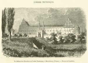 The castle of the Teutonic Knights, Marienburg, Prussia by French School