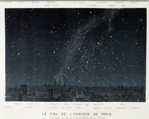 The sky of the horizon of Paris at the winter solstice - in 