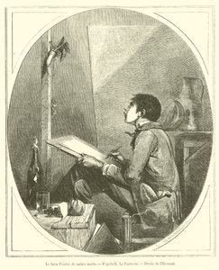 The Future Still Life Painter (engraving) by French School