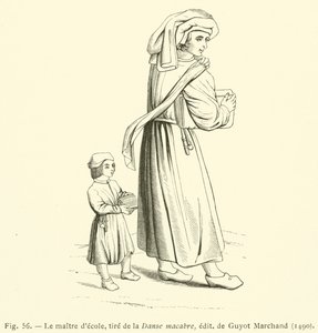 The Schoolmaster, from the Dance of Death by French School