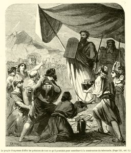 The People Hastened to Offer the First Fruits of All They Possessed to Contribute to the Construction of the Tabernacle by French School