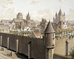 The temple of Paris and the rue Royale, 17th century - in 