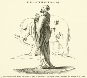 The Elephant of Siam and the Chief of the Bonzes by French School