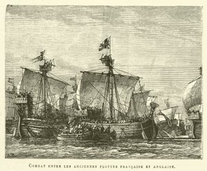 The Ancient Fleets (engraving) by French School