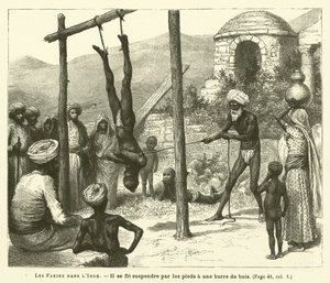 The Fakirs in India (engraving) by French School