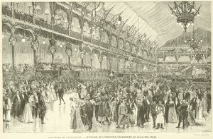 The Exposition Festivities, The Palace of Industry Transformed into a Banquet Hall