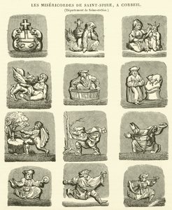 The Misericords of Saint-Spire, in Corbeil by French School