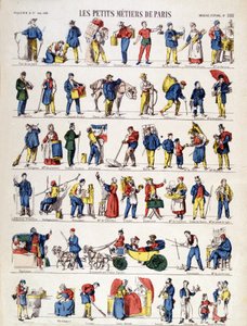 Les Petits Metiers de Paris, Image of Epinal of the 19th Century by French School