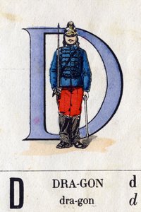 Letter D as Dragon. Military Alphabet