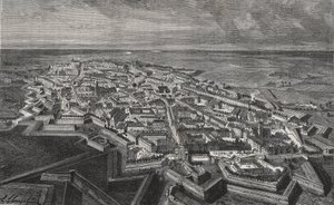 Lille City in the North of France - Engraving in 