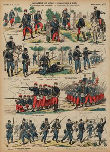 Line infantry and chasseurs of the French Army by French School