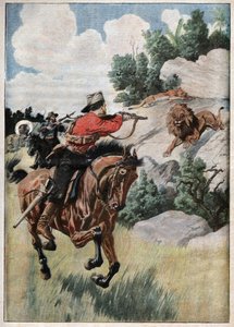 Lion Hunt by French School