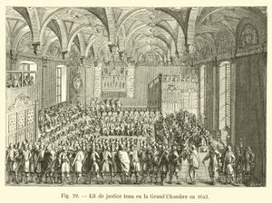 Bed of justice held in the Great Chamber in 1643
