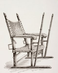 Litter chair used by Carlos I of Spain, from Les Arts au Moyen Age, published 1873 by French School