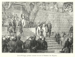 Louis-Philippe Taking the Oath Before the Chamber of Deputies by French School