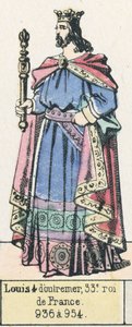 Louis IV of Overseas, 33rd King of France, 936 to 954 by French School