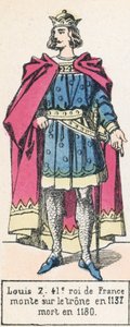 Louis VII, 41st King of France, ascended the throne in 1137, died in 1180 by French School