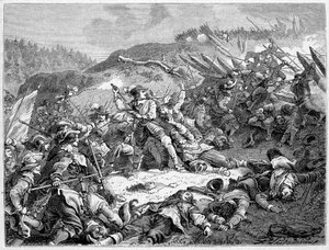 Louis II of Bourbon, Prince of Condé (Grand Condé) (1621-1686) at the Battle of Fribourg (1644) by French School