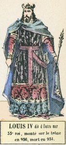 Louis IV called Overseas, 33rd King, ascended the throne in 936, died in 954 by French School