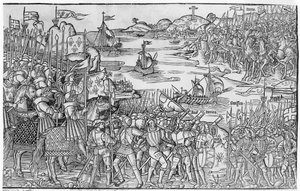 Louis IX of France Disembarking at Damietta During the Seventh Crusade by French School