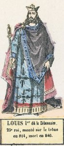Louis I called the Pious, 25th King, Ascended the Throne in 814, Died in 840 (engraving) by French School