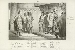 Louis VIII of France receiving an envoy from his enemy, Henry III of England