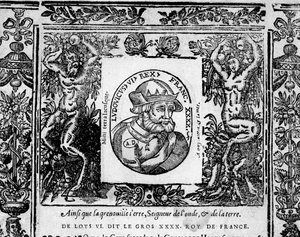 Louis VI Le Gros - in Portraits of the kings of France by French School