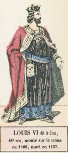 Louis VI called the Fat, 46th King, ascended the throne in 1108, died in 1137 by French School