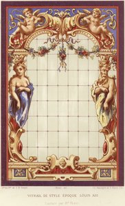 Louis XIII Style Stained Glass by French School