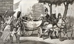 Louis XVIII (1755-1824) enters Paris at the Restoration of 1814, from 