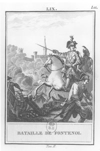 Louis XV at The Battle of Fontenoy, 11th May 1745 by French School