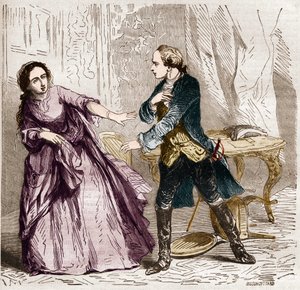 Louis XV King of France (1710 -1774) with the Countess (Madame) of Ventimiglia (1712-1741) his mistress. In 